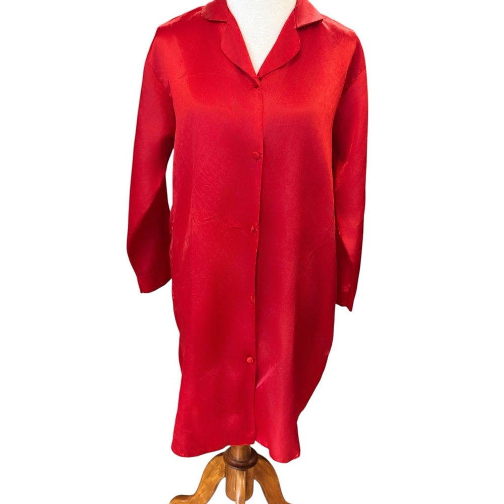Golden dragon 100% silk  Red dress sz S